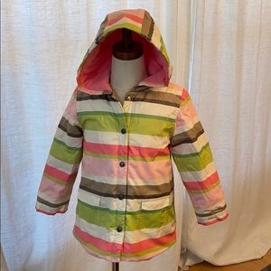 Janie and Jack Striped Rain Coat